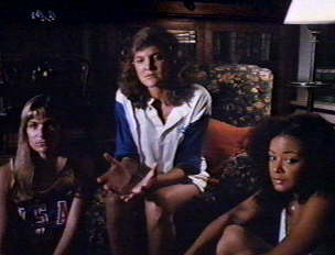 Honore with Michelle Michaels and Debra DeLiso in THE SLUMBER PARTY MASSACRE